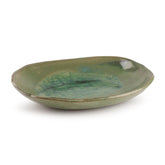 Glazed Terracotta Bowl, 10.5 x 12.5 Inches, Sea Green - Eyaas